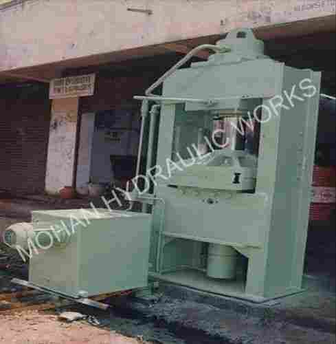 Color Coated Hydraulic Rubber Moulding Press With Power Pack Attached To Electrical Motor