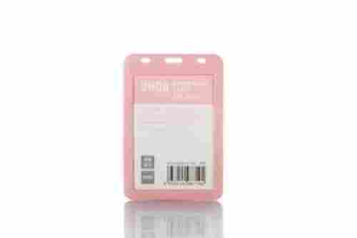 Pink Color Vertical, Exhibition Large Size, PP Id Card Holder for Office