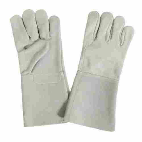 Plain White Safety Hand Gloves For Site Construction Use