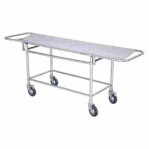 Swivel Wheel Mount Removable Top Stainless Steel Patient Stretcher Trolley With Brake