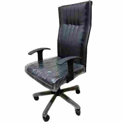 23 x 20 x 18 Inch Leather Seat 1056 Black High Back Revolving Chair 