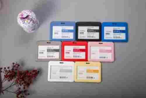 Multi Color Horizontal, PP, Double Sides Visible Id Card Holder For Office