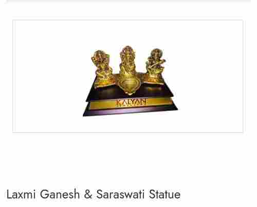 Polished Surface Finish and Plain Pattern Laxmi Ganesh and Saraswati Statue