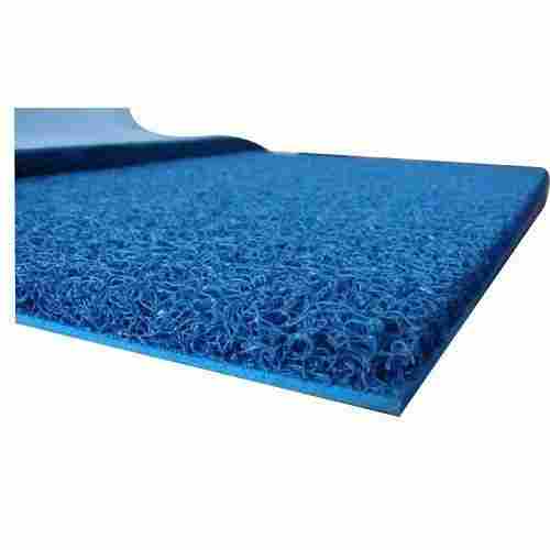 Blue Rectangular Easy To Fold And Easily Washable Plain PVC Floor Mats