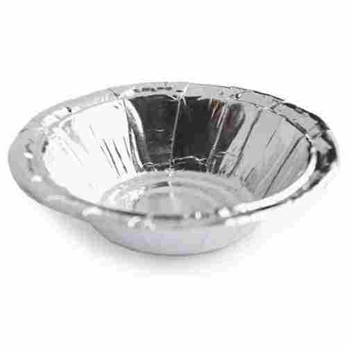 Plain Silver Laminated Disposable Paper Bowl Used In Parties