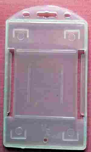 Vertical Shape 86X54 mm Size Transparent PVC ID Card Holder for School And Office