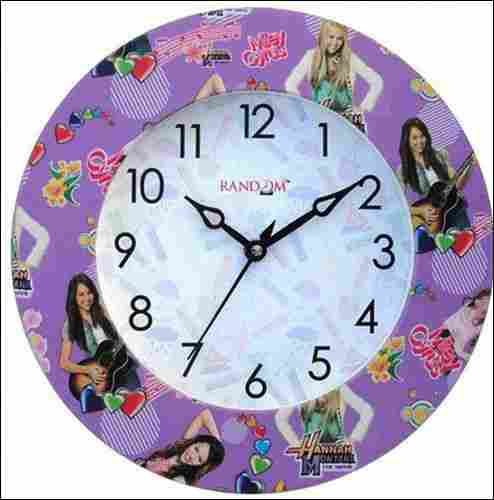 Printed Plastic Wall Clock For Gift, Office, Promotional, Home