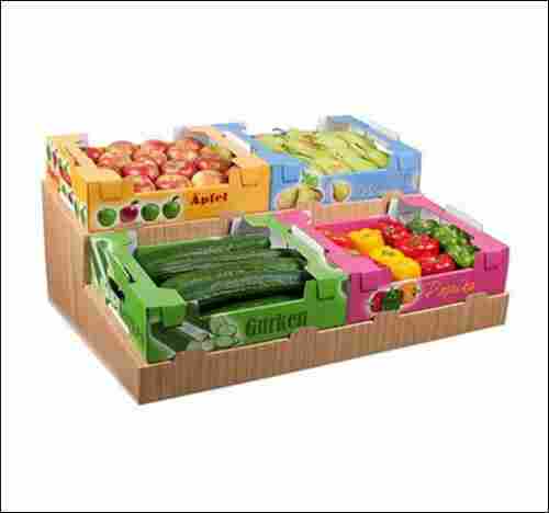 5 Ply Printed Corrugated Boxes For Fruits and Vegetable, Corrugated Finish