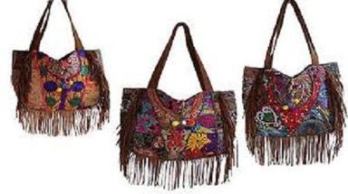 Moisture Proof Attractive Design Cotton Fabric Jacquard Multi Colored Shoulder Bags For Outdoor Uses
