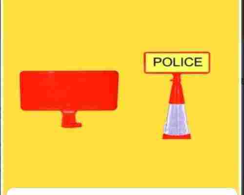 Rectangular Orange Traffic Plastic Cone Message Plate For Road Safety