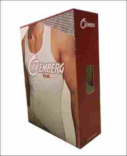 Rectangular Printed Packaging Box For Mens Vest