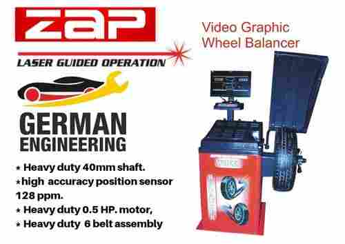 VGB-999 Video Graphic Wheel Balancing Machine With Laser Guided Operation