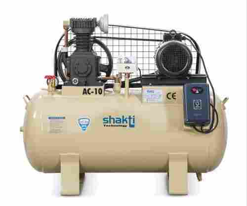 Mild Steel Air Cooled 175 Litre Capacity Two Piston Air Compressor (AC-10)