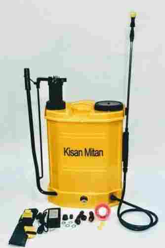 Kisan Mitan 16 Litre Capacity 2 In 1 Battery Operated Agriculture Yellow Sprayer