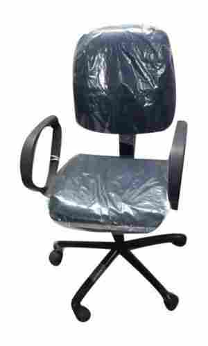 Seat Leather Black Glossy 24 MM Height Low Back Executive Chair