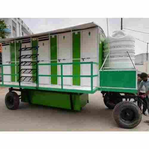 3 Mm Thick Roof Frp 10 Seater 15 By 8 Feet Mobile Van Toilet With Indian Style Seat