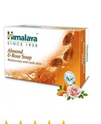 White Himalaya Herbals Almond And Rose Soap 75G For Moisturised And Cool Skin