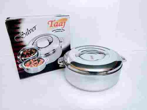 Light Weight And Silver Color Stainless Steel Casserole With 1000ml To 25000ml Capacity