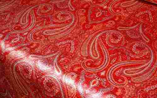 450 Gsm Red Bright Shine Soft And Silky Skin Friendly Digital Printed Viscose Velvet Dress Fabric