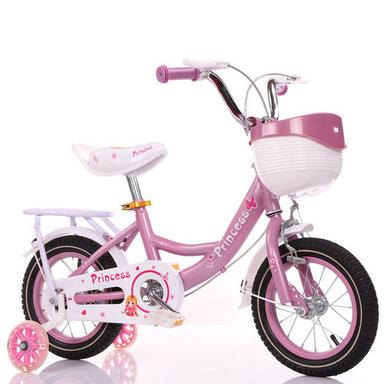 Princess Kids Bicycle For Girls 4 Points Handlebar One Piece Crank Fork Length: 25  Centimeter (Cm)
