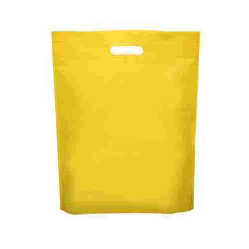 Reusable Plain Yellow Non Woven D Cut Handle Bags For Shopping, Promotion