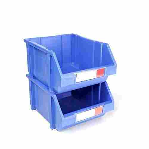 Material Handling Blue Industrial Rectangular Dustbins With Easily Stored Garbage