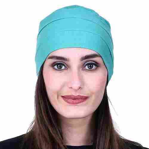 Turquoise Womens Summer Chemo Ear Cover Caps Caps