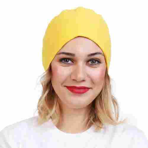 Yellow Cotton Womens Skull Skin Friendly Lightweight Stretchable Hats