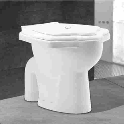 2.5 Feet White Ceramic Floor Mounted Open Front Western Toilet