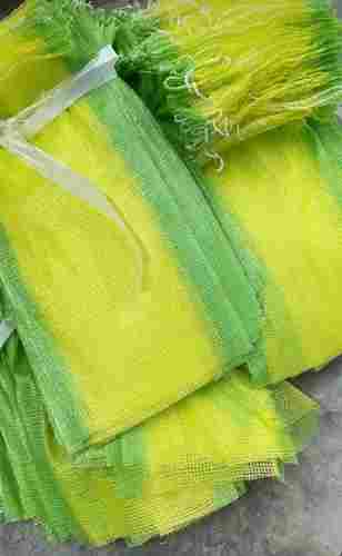 Green Color Leno Mesh Bags For Vegetables Packing, 20cm to 72cm Size