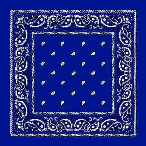 Blue 100% Cotton Printed Trendy and Fancy Bandanas
