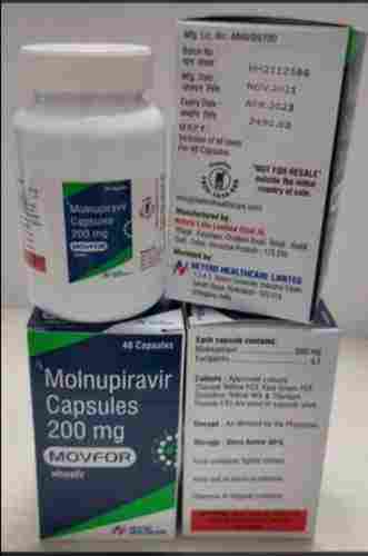 Hetero Healthcare Movfor Molnupiravir 200 Mg Capsules, 40 Capsules Packaging