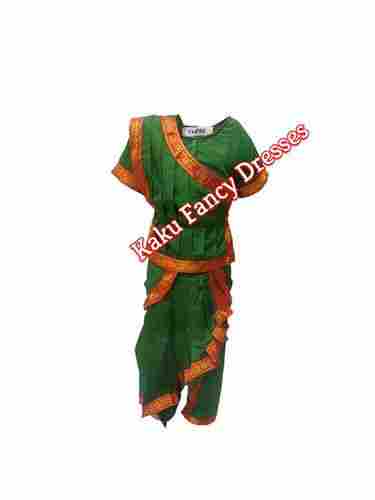 Kids Odissi Girls Costume For Cultural Programme Function With Polyester Material