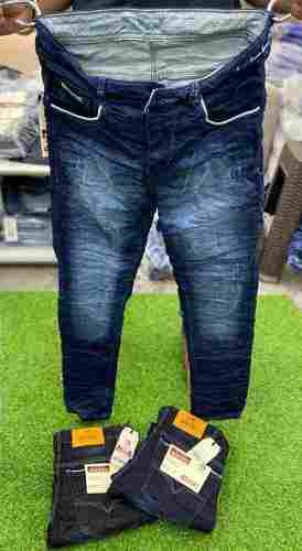 Mens Shaded Casual Wear Fully Stitched Blue Color Plain Dyed Skinny Style Branded Denim Jean
