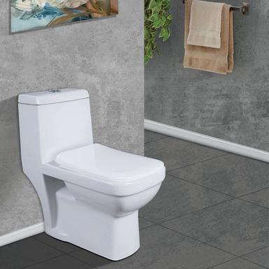White 665 Mm X 360 Mm X 710 Mm Modern Design Floor Mounted One Piece Toilet