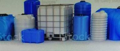 Plastic Round Shape Polished Blue And White Plain Water Storage Tank Grade: Industrial