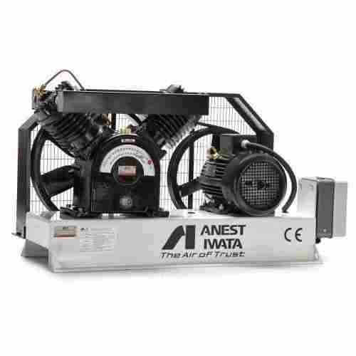 Anest Iwata Base Mounted 5 HP Air Cooled Lubricated Reciprocating Vacuum Pump