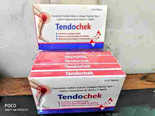 Tendocheak Chondroition Sulfate Sodium Collagen Peptide Type 1 Sodium Hyaluronate & Vitamin C Tablets
