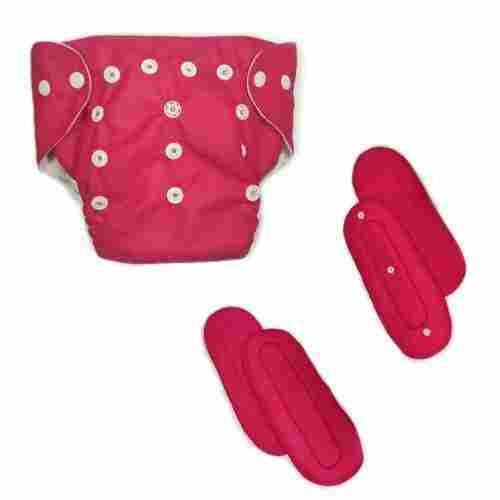 Pink Color Stylish And Fancy Baby Cloth Diaper