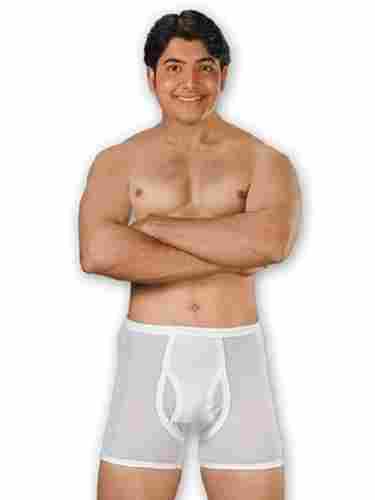 White Skin Friendly Regular Fit Mens Breathable And Relaxed Plain Pure Cotton Trunk Underwear