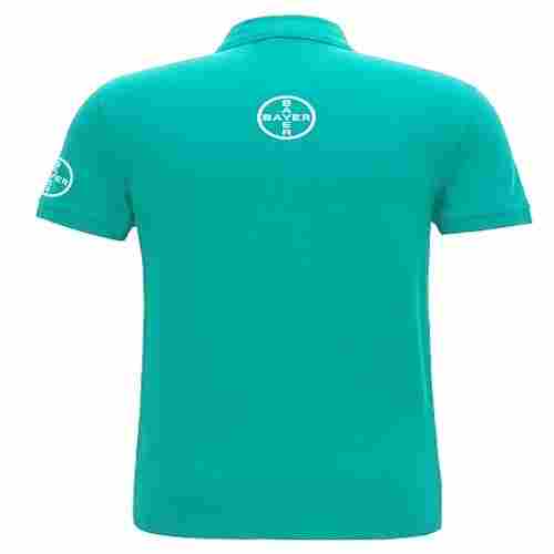 Green Color Short Sleeves Cotton Mens T- Shirt with Stretchable Denim Fabric