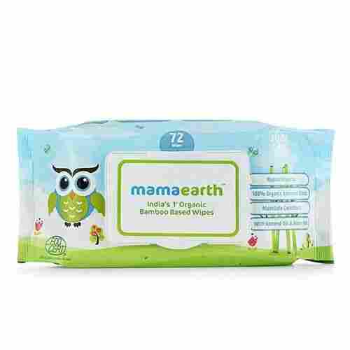 Hypoallergenic Mamaearth Organic Bamboo Based Baby Wipes (72 Wipes)