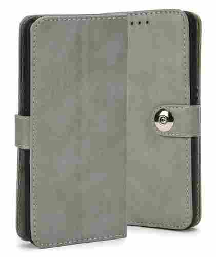 Premium and High Finish Grey Color Pure Leather Mobile Fashion Cover