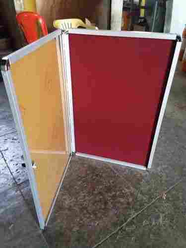 Red Rectangular Shape Door Covered Acrylic Notice Board for School, College and Office