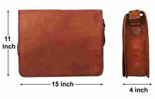 Brown Color And Rectangular Shape Vintage Cross Body Genuine Leather Laptop Messenger Bag