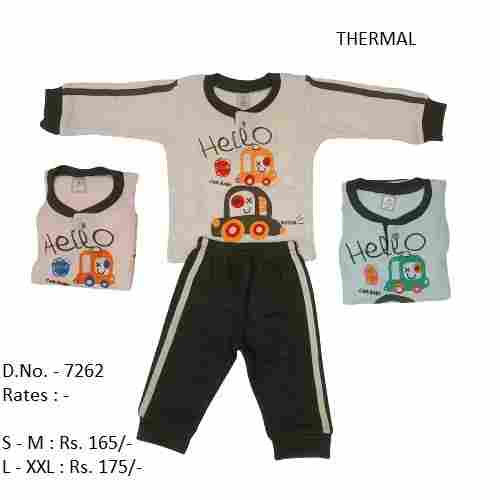 Multi Color Full Sleeves Thermal Kids Wear Set