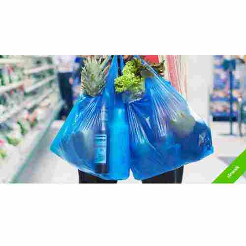 Blue Transparent Bio Compostable HDPE Plastic Bags for Grocery Pouch