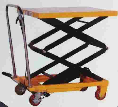 Hassle Free Operations Color Coated Mild Steel Scissor Lift Table (Capacity 500 Kg)