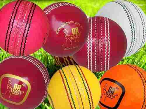 Multi Colors Light Weighted Round Shape Printed Leather Cricket Balls For Tournament And Club Matches