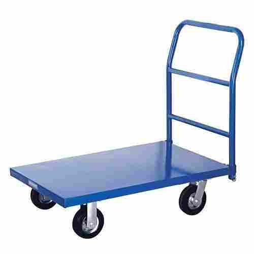 Resistant To Abrasion Four Wheel Type Mild Steel Material Handling Trolley